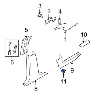 Ford OE - Liftgate Trim Scuff Plate Clip