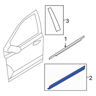 Ford OE - Front Left Lower Door Molding