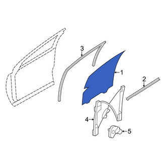 Ford OE - Rear Right Door Glass
