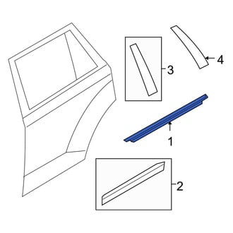 Ford OE - Rear Left Door Window Belt Weatherstrip