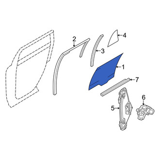 Ford OE - Rear Right Door Glass