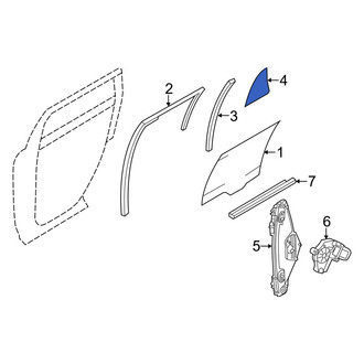 Ford OE - Rear Left Door Glass