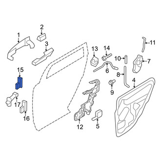 Ford OE - Rear Left Upper Door Hinge