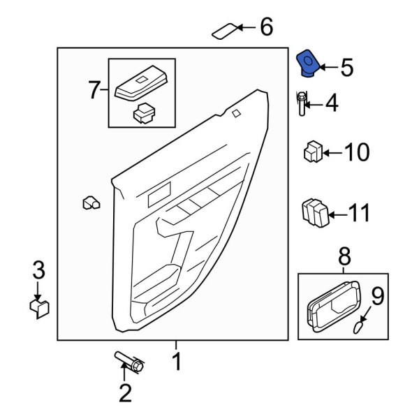 Door Interior Trim Panel Grommet