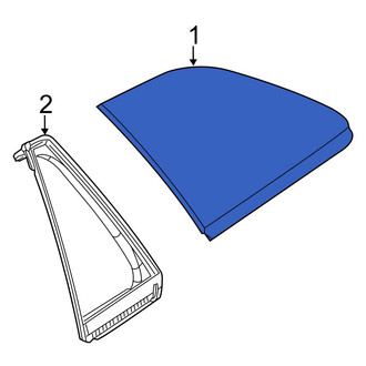 Ford OE - Rear Right Quarter Glass