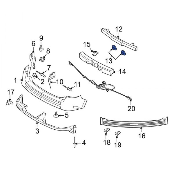 Bumper Impact Bar Nut