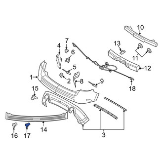 Ford OE - Rear Right Inner Bumper Cover Bracket