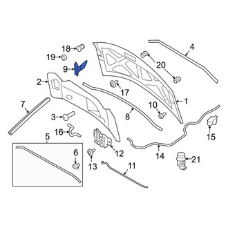 Ford OE - Front Left Hood Hinge