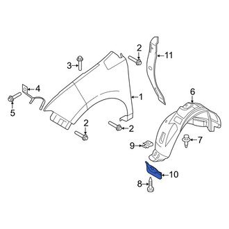 Ford OE - Front Left Fender Liner Extension
