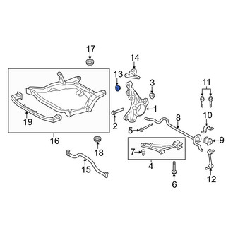 Ford OE - Rear Suspension Stabilizer Bar Link Nut