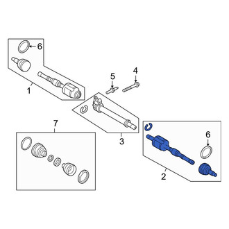 Ford OE - Front Left CV Axle Assembly
