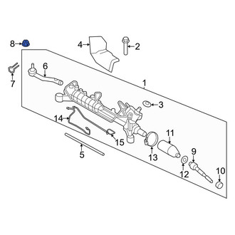 Ford OE - Outer Steering Tie Rod Nut