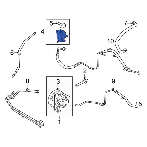 Ford OE CT4Z3E764A - Power Steering Reservoir