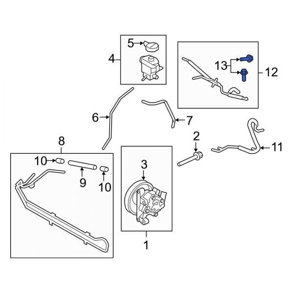 Ford OE 8E5Z3A705A - Power Steering Pressure Line Bolt