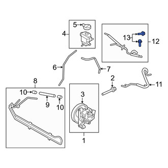 Ford OE - Power Steering Pressure Line Bolt