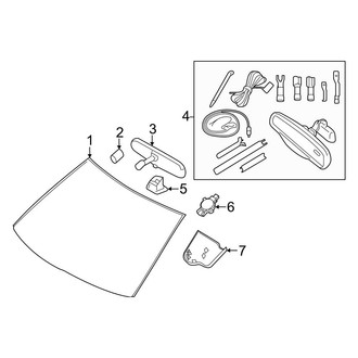 Ford OE - Windshield - Glass