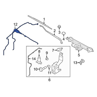 Ford OE - Front Windshield Washer Hose