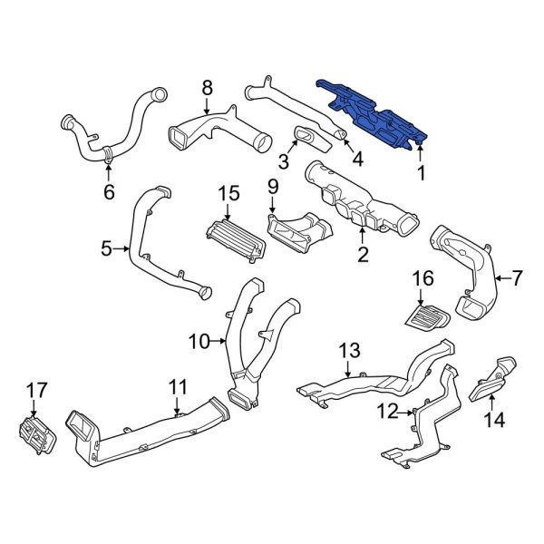 Ford OE BT4Z18490B Front Windshield Defroster Nozzle