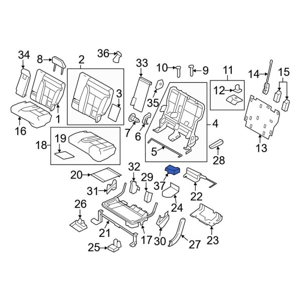 Ford OE 7E5Z14C724A Front Left Seat Heater Control Module