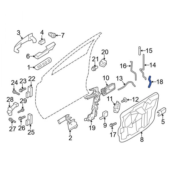 Door Lock Operating Rod