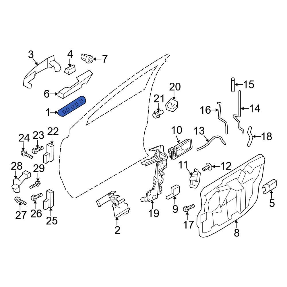 ford-oe-ba1z14a626ad-front-left-keyless-entry-keypad