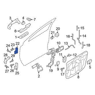 Ford OE - Front Left Upper Door Hinge