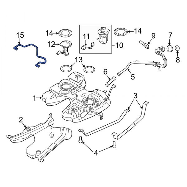 Ford OE CT4Z9C318A Fuel Hose