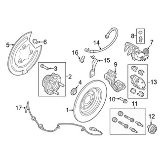 Ford OE - Rear Suspension - Brake Components (FWD)