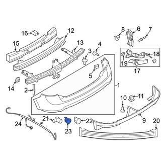 Ford OE - Rear Left Inner Bumper Cover Bracket