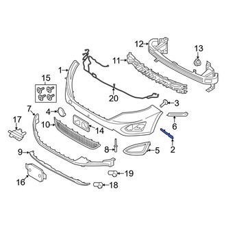 Ford OE - Left Bumper Cover Bracket