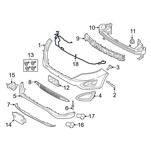 Parking Aid System Wiring Harness