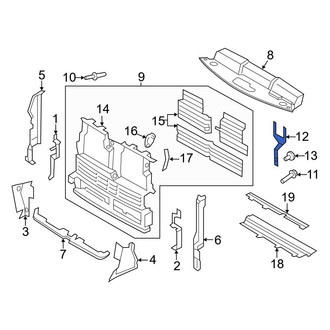 Ford OE - Radiator Shutter Spacer