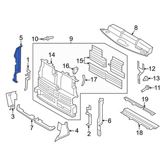 Ford OE - Front Right Radiator Support Panel Seal