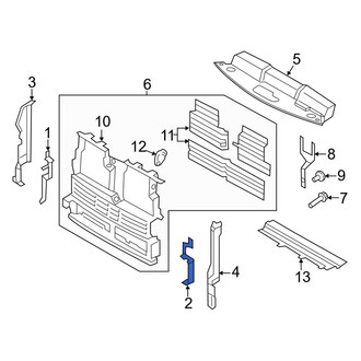 Ford OE - Front Left Radiator Support Air Deflector