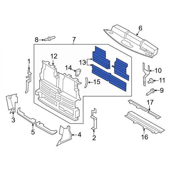 Radiator Support Air Deflector