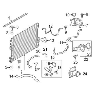 Ford OE - Cooling - Radiator & Components (2.0L)
