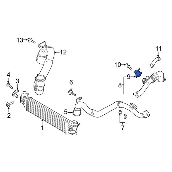 Ford OE JT4Z9U465A Turbocharger Boost Pressure Relief Valve