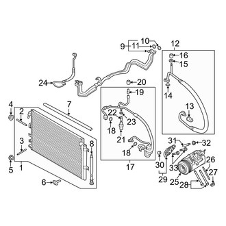 Ford OE - Air Conditioner & Heater - Condenser, Compressor & Lines (2.0L)
