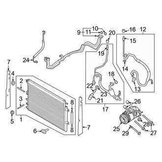 Ford OE - Air Conditioner & Heater - Condenser, Compressor & Lines (3.5L)