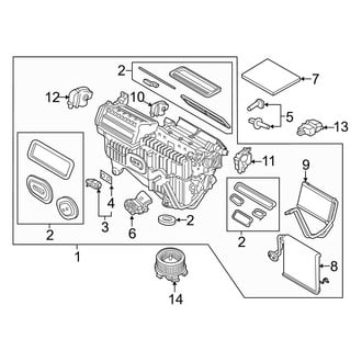 Ford OE - Air Conditioner & Heater - Evaporator Components (W/O Dual Zone)