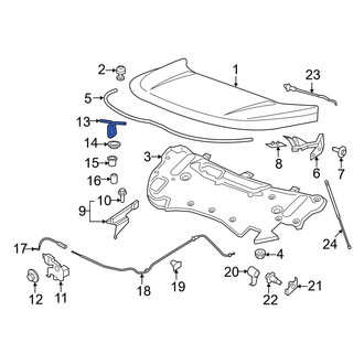 Ford OE - Front Hood Latch Striker Plate