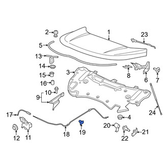 Ford OE - Hood Release Cable Clip
