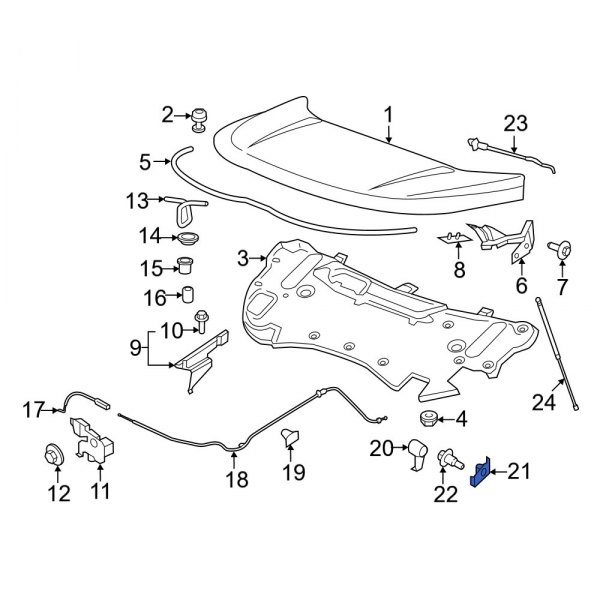 Hood Release Handle Bracket