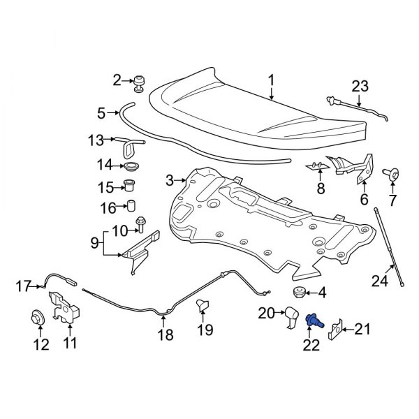 Hood Release Handle Bolt