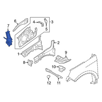 Ford OE - Front Right Fender Apron Reinforcement Bracket