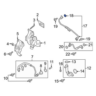 Ford OE - Lower Turbocharger Coolant Line Gasket