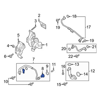Ford OE - Lower Inner Turbocharger Oil Line Gasket