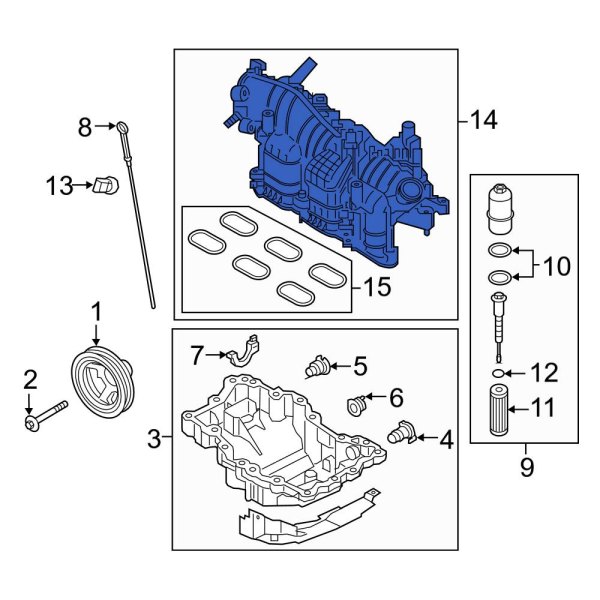 Ford OE FT4Z9424E Engine Intake Manifold