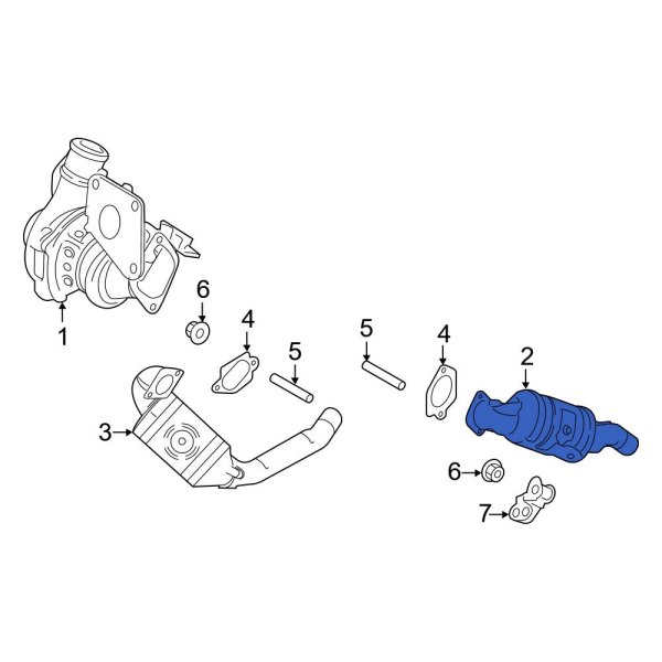 Ford OE F2GZ5E212H Catalytic Converter
