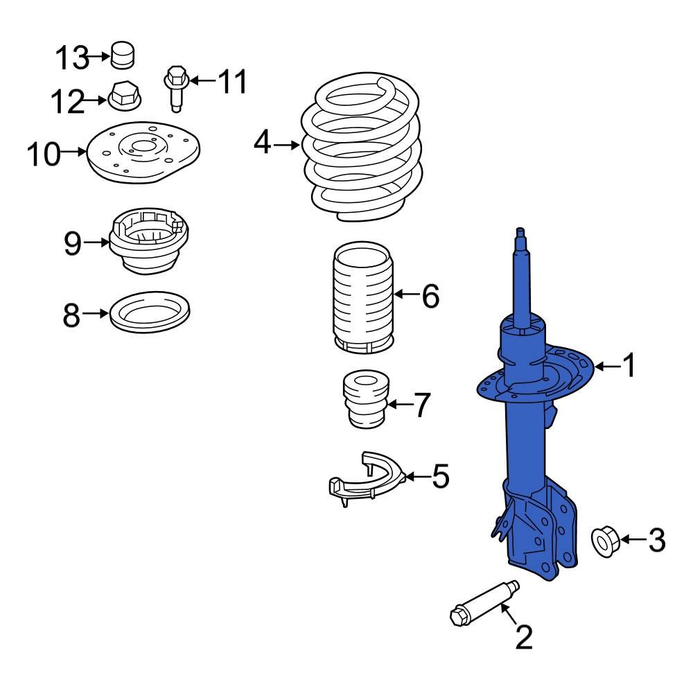 ford-oe-f2gz18124x-front-left-suspension-strut